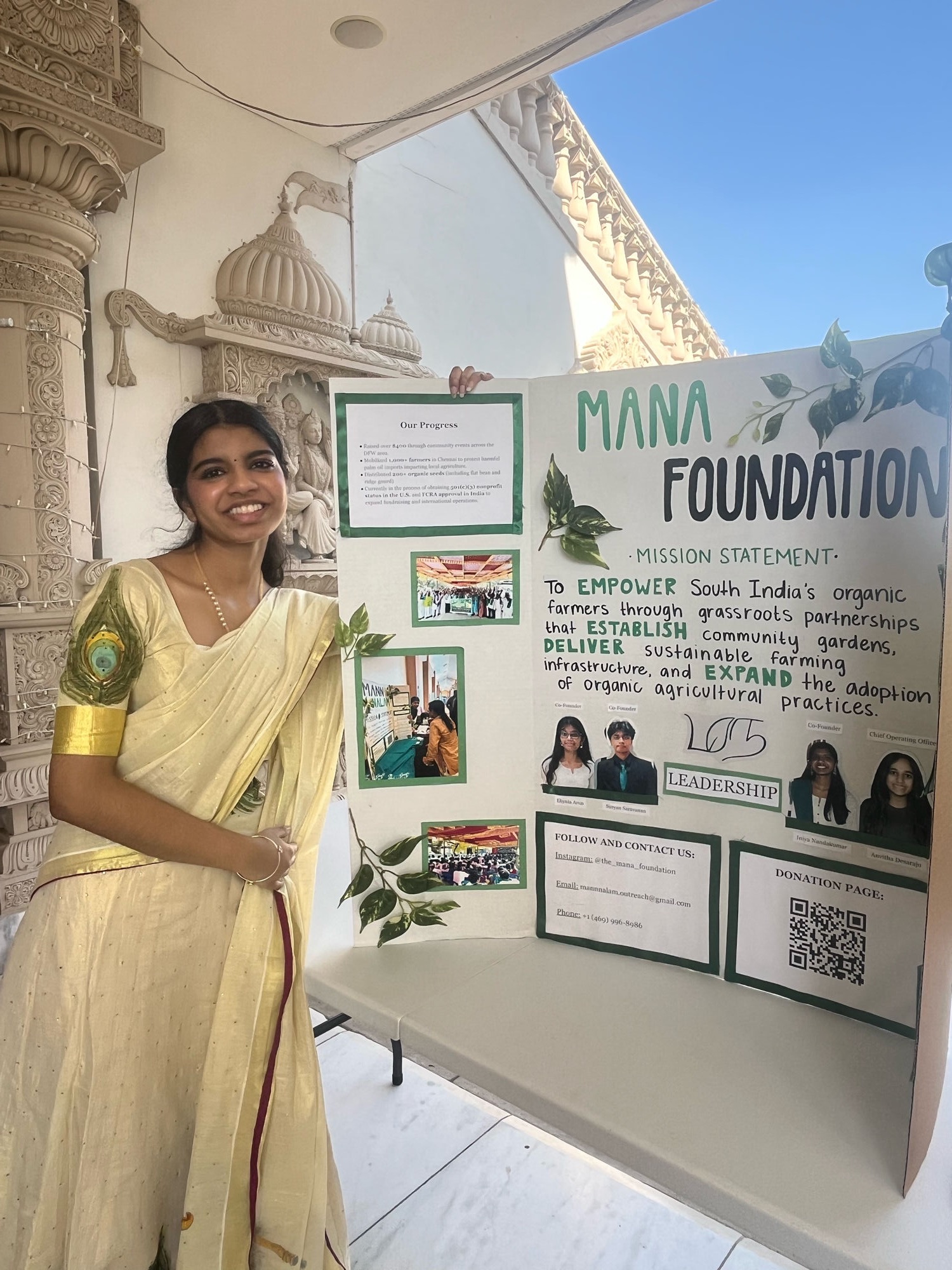 Mann Nalam team member at a community event